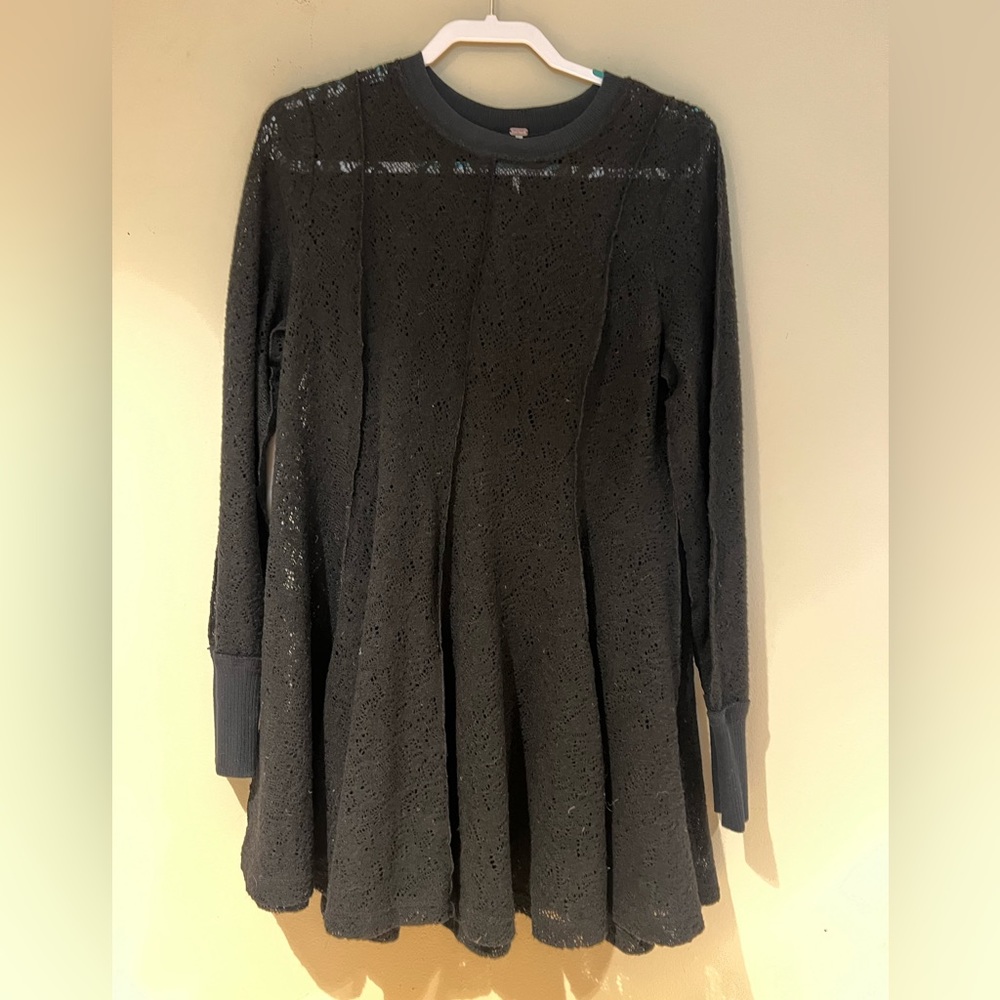 Free People Lace Long-sleeve Top